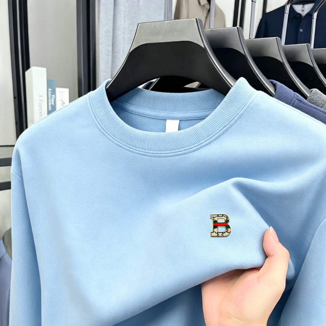 부드러운 면 소재의 고급 브랜드 남성용 긴팔 라운드넥  - Men'S Fashion Brand 리뷰 및 가격