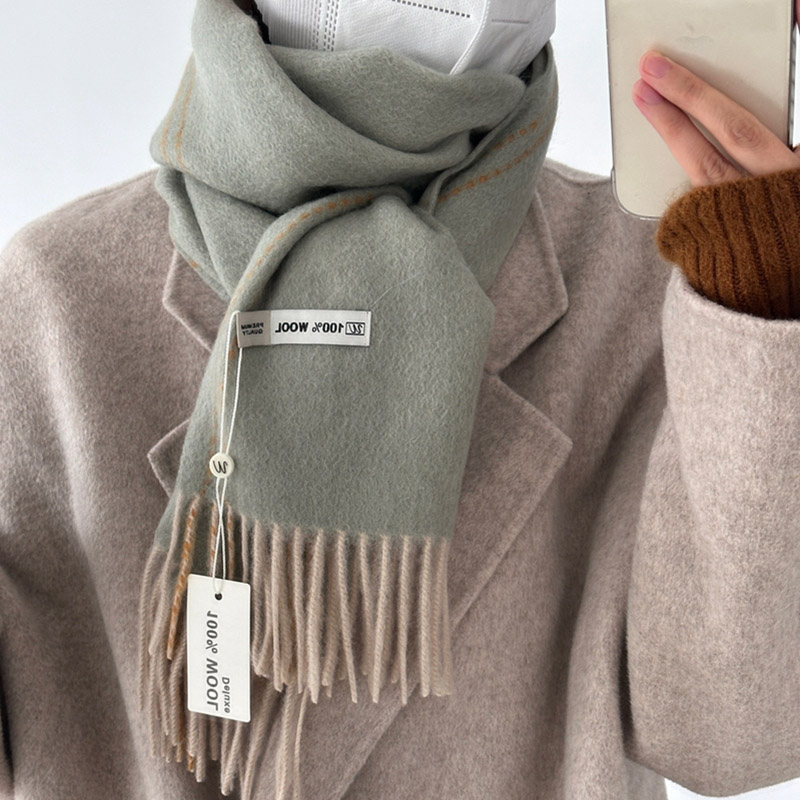 우아한 좋은 품질 100% 양모 스카프 여성 남성 가을 - Men'S Fashion Korea 리뷰 및 가격