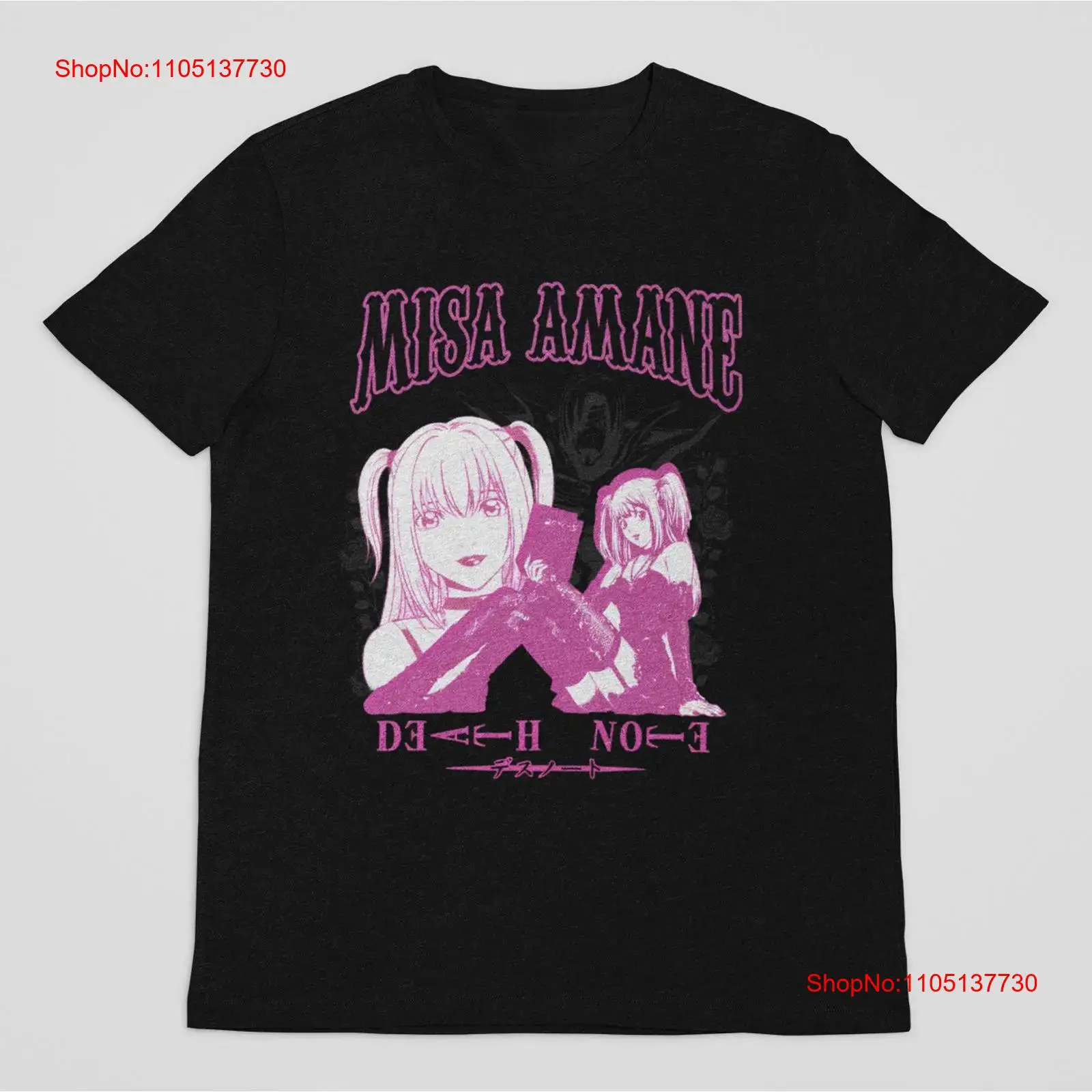 빈티지 애니메이션 시니가미 블랙 티셔츠 미사 아마네 렘 - Men'S Fashion Pink Shirt 리뷰 및 가격