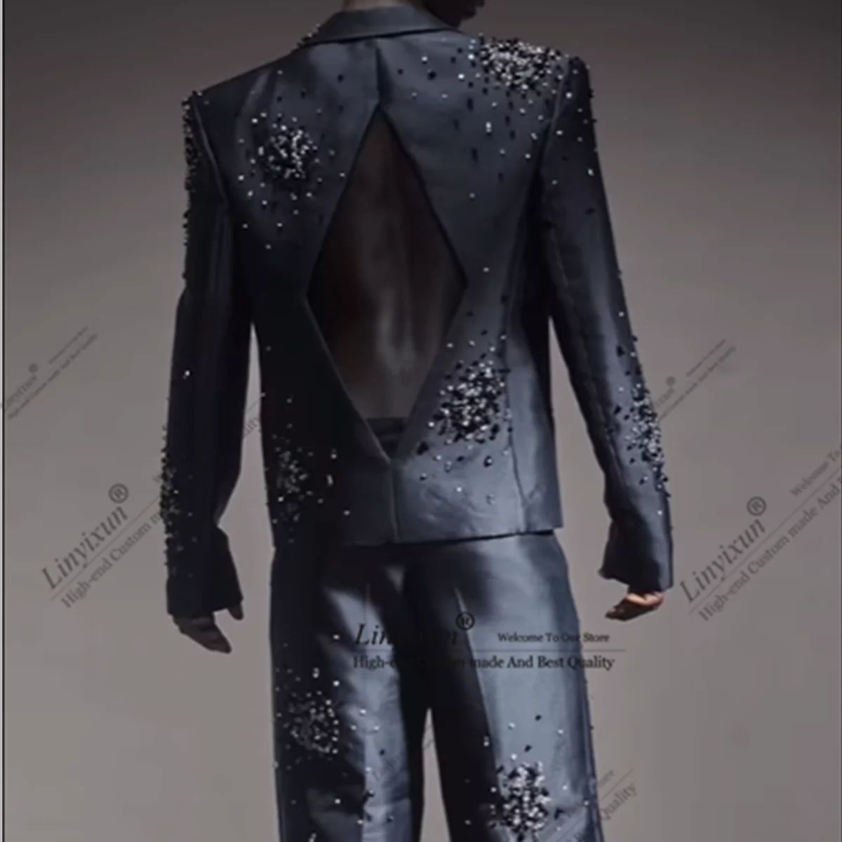 반짝 이는 디자인 버전 돌 턱시도 패션 남자 정장 맞춤 - Mens Fashion Trajes 리뷰 및 가격