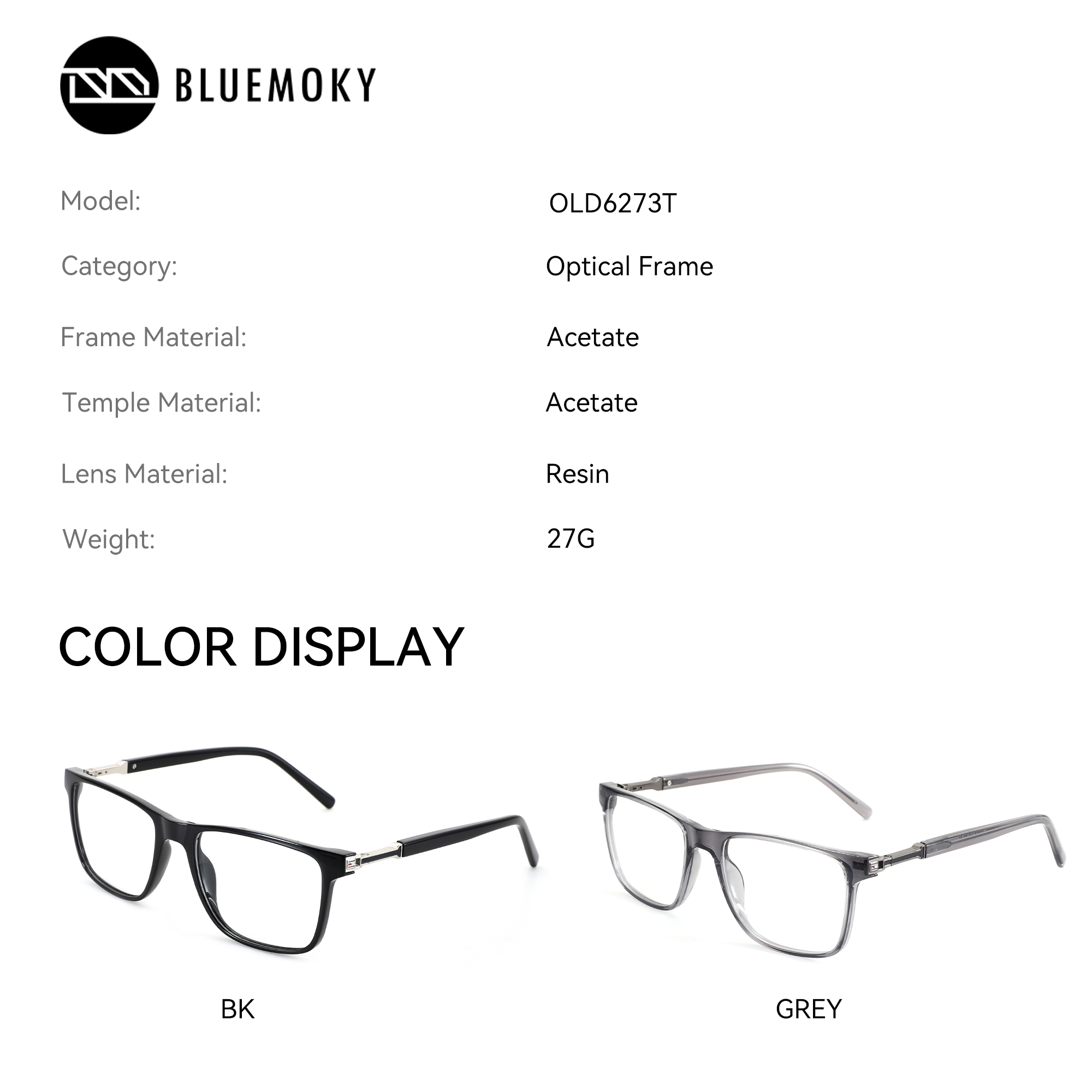 BLUEMOKY 패션 아세테이트 남성용 안경테 사각형  - Men'S Fashion Non Prescription Glasses 리뷰 및 가격