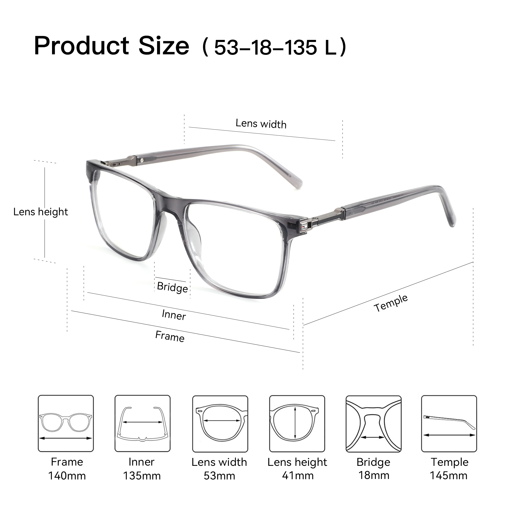 BLUEMOKY 패션 아세테이트 남성용 안경테 사각형  - Men'S Fashion Non Prescription Glasses 리뷰 및 가격