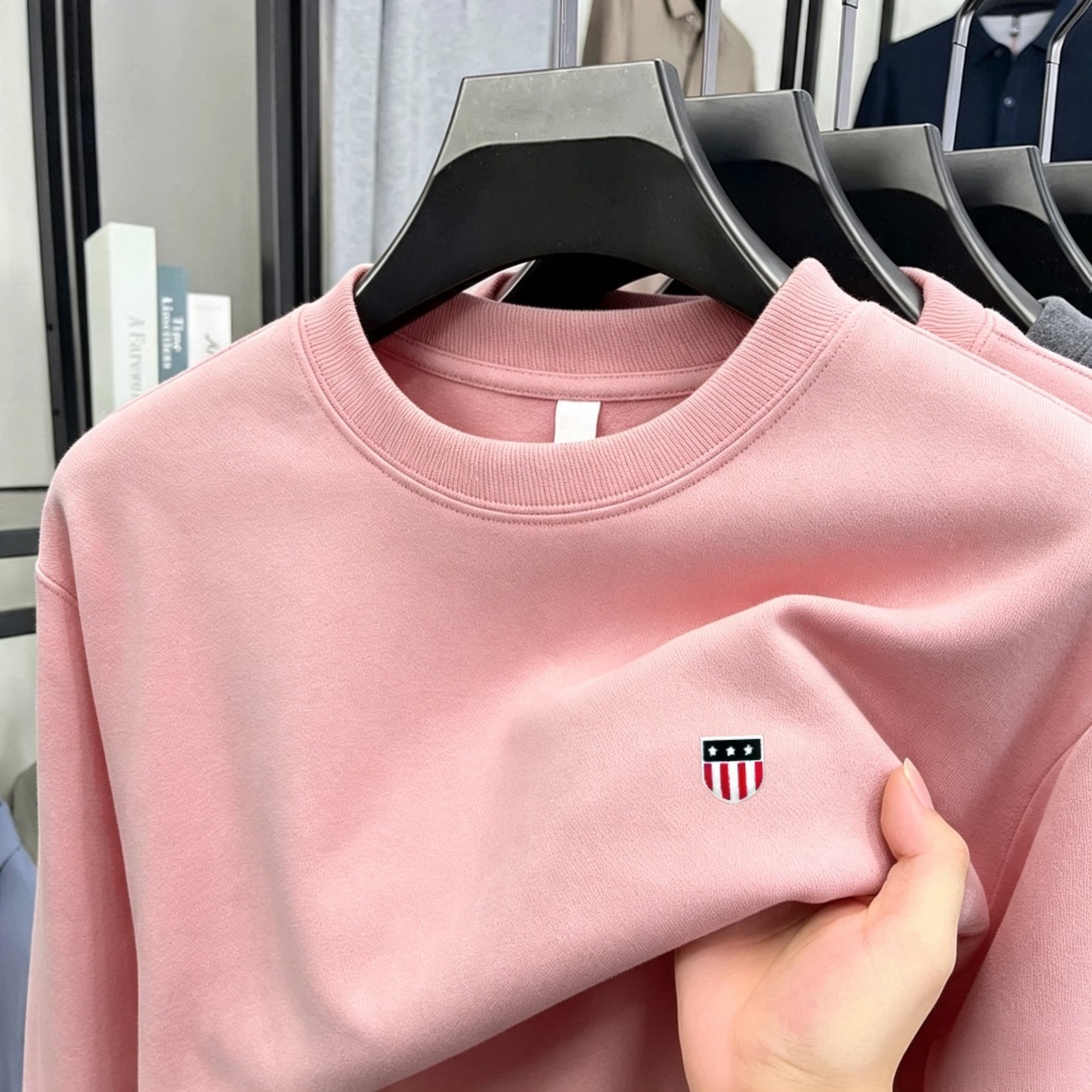 부드러운 면 소재의 고급 브랜드 남성용 긴팔 라운드넥  - Fashion Mens Shirt 리뷰 및 가격