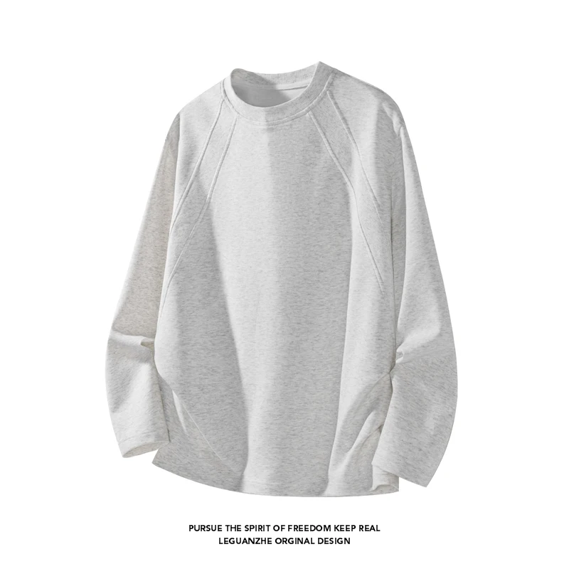 남성 패션 래글런 심 크루넥 긴소매 티셔츠 오버사이즈  - Fashion Mens Shirt 리뷰 및 가격