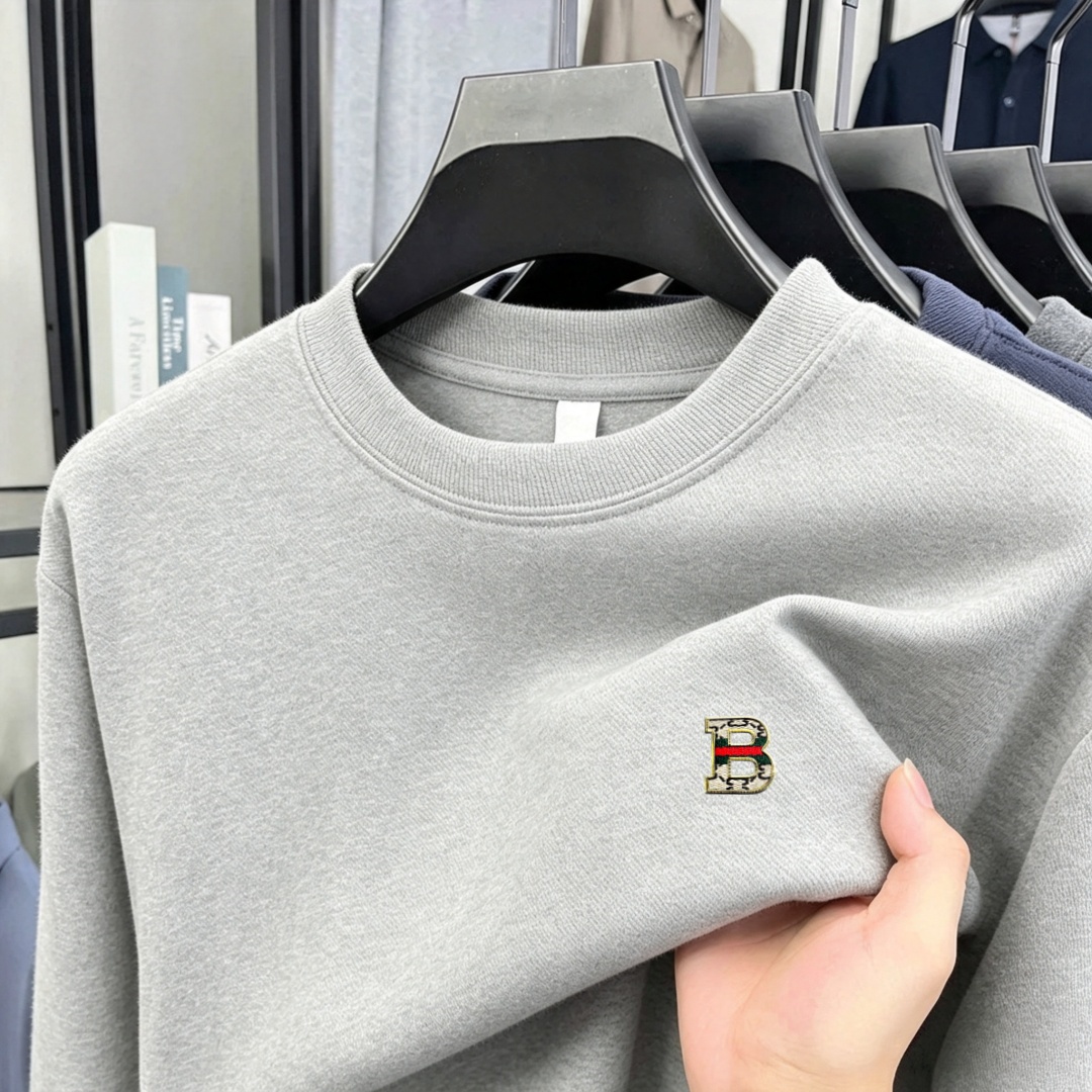 부드러운 면 소재의 고급 브랜드 남성용 긴팔 라운드넥  - Fashion Mens Shirt 리뷰 및 가격