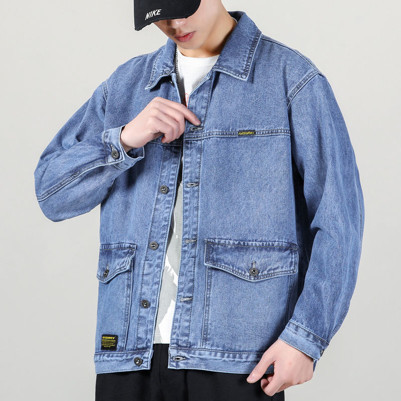 남성 데님 재킷 새로운 스타일 봄, 가을 유행 느슨한  - Men'S Fashion Light Jacket 리뷰 및 가격
