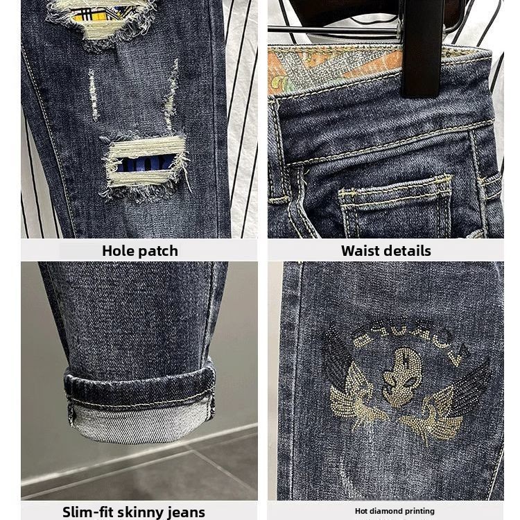 2025 브랜드 명품 남성 의류 청바지 신상 슬림핏 찢 - Men'S Fashion Jeans 2025 리뷰 및 가격