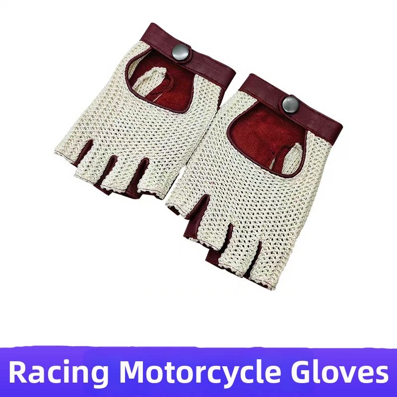 정품 양가죽 반 손가락 장갑 남여 공용 야외 오토바이  - Men'S Fashion Gloves 리뷰 및 가격