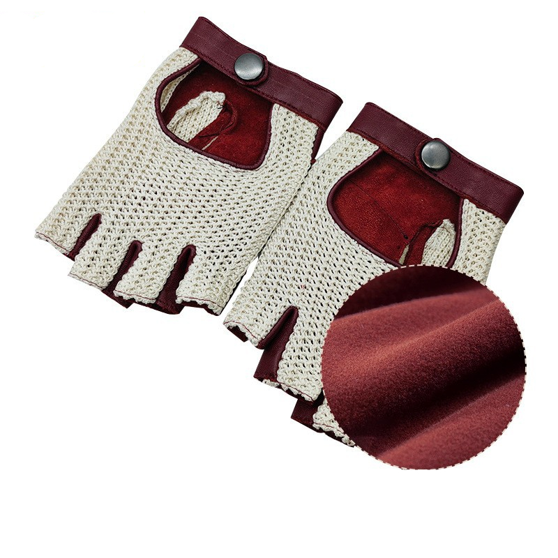 정품 양가죽 반 손가락 장갑 남여 공용 야외 오토바이  - Men'S Fashion Gloves 리뷰 및 가격