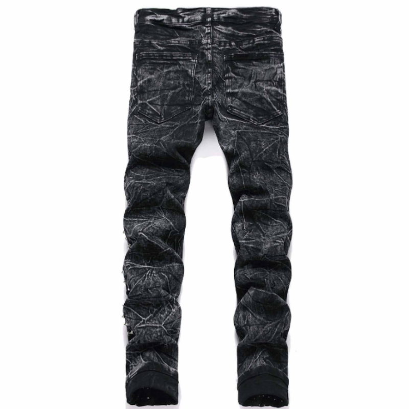 2025 뉴 레트로 펑크 하이 스트릿 트렌디 리벳 디자 - Men'S Fashion Jeans 2025 리뷰 및 가격