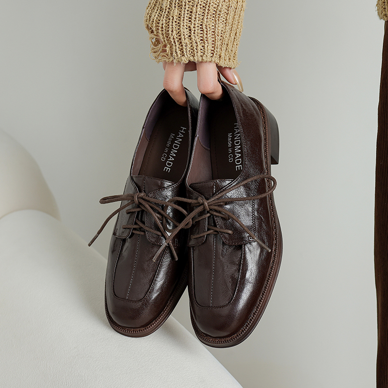리후아마오 여성용 소가죽 옥스퍼드 스타일의 사각 굽,  - Oxford Shoes Brogue 리뷰 및 가격